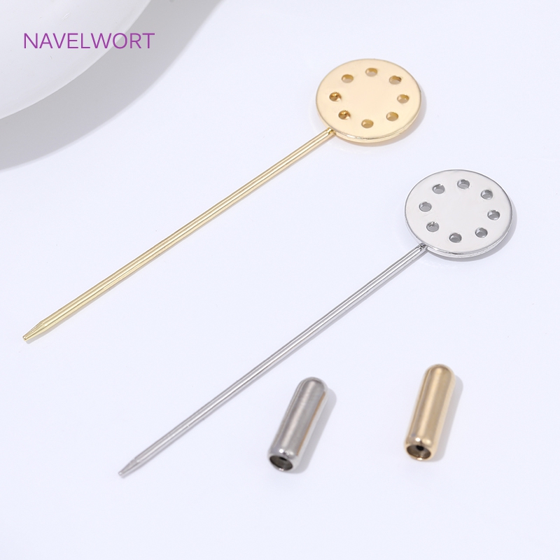 Brooch Pin Gold - 14K vergoldete lange Brosche Sicherheitsnadeln 12mm