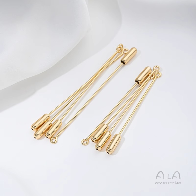 Brooch Pin Gold - 9-Zeichen-Brosche, lange Anstecknadel, Silikon-Steckerbrosche mit einem