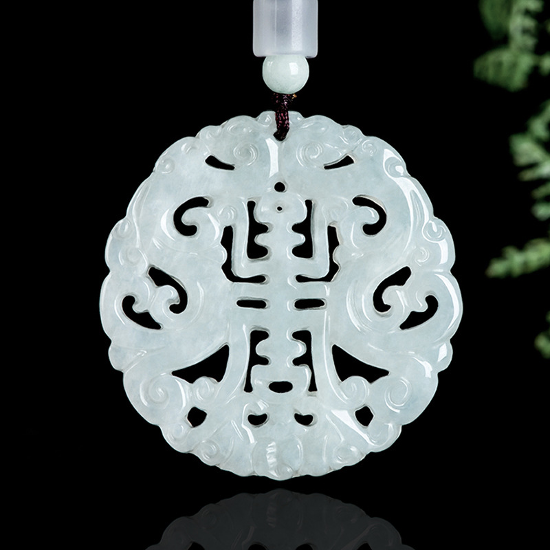 Women Accessories Gift - Burmesische Jadeit-Drachen-Anhänger-Halskette, Vintage-Geschenke für Frauen, echter