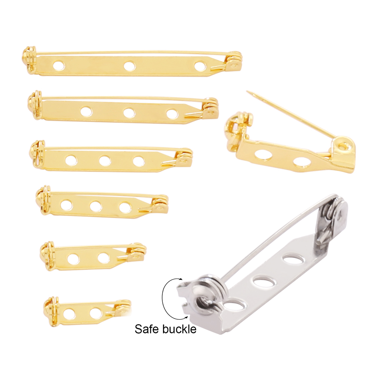 Brooch Pin Gold - 10 stücke 17-45mm Brosche Clip Basis