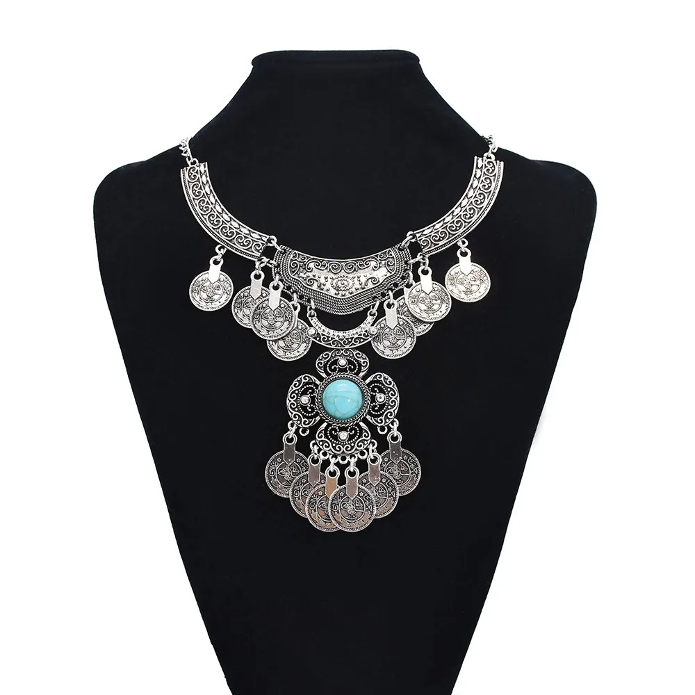 Women Accessories Nepal - Vintage Legierung ausgehöhlte große Blume Münzen