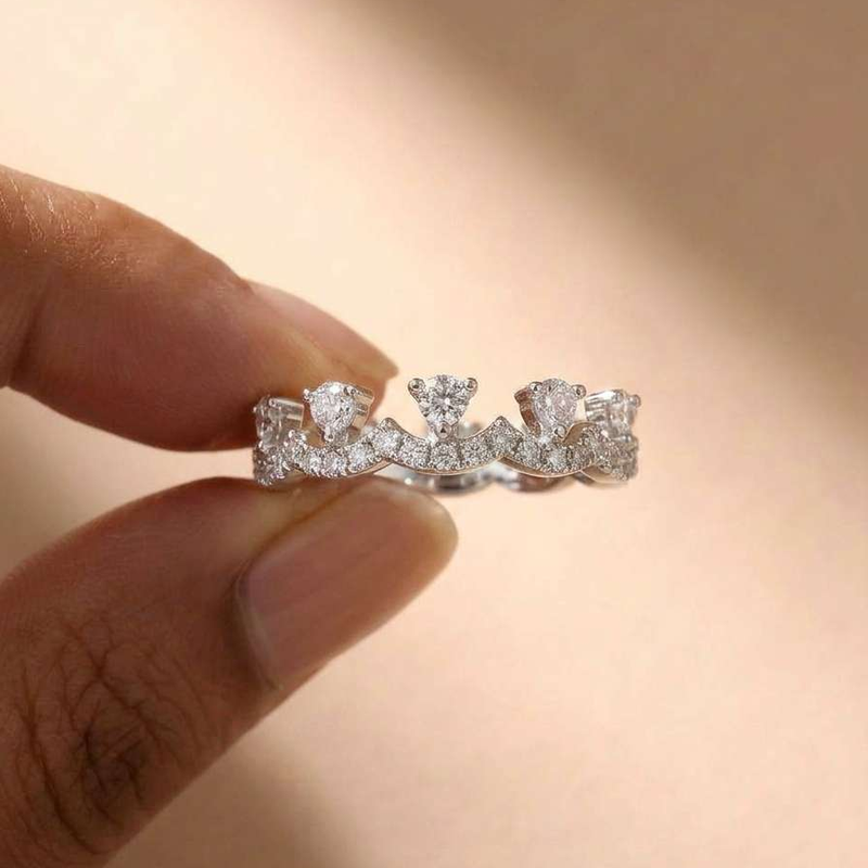 Women'S Accessories Jewelry Sale - 925 Sterling Silber Krone Zirkon Exquisiter