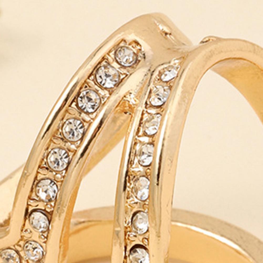 Women'S Korean Accessories - Schalring, Schalknopf, Dreiring-Design, Strass-Schnalle, koreanischer Stil,