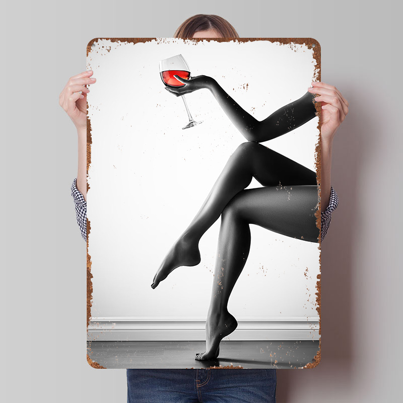 Elegante Frau mit Weinglas Ble – Women Accessories Poster Bewertung und Preis