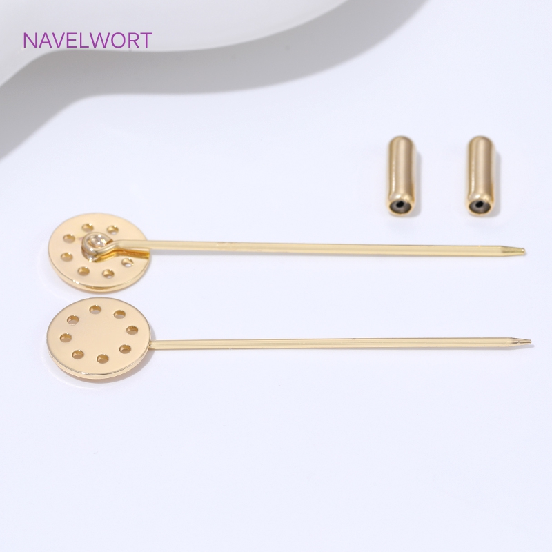 14K vergoldete lange Brosche S – Brooch Pin Gold Bewertung und Preis