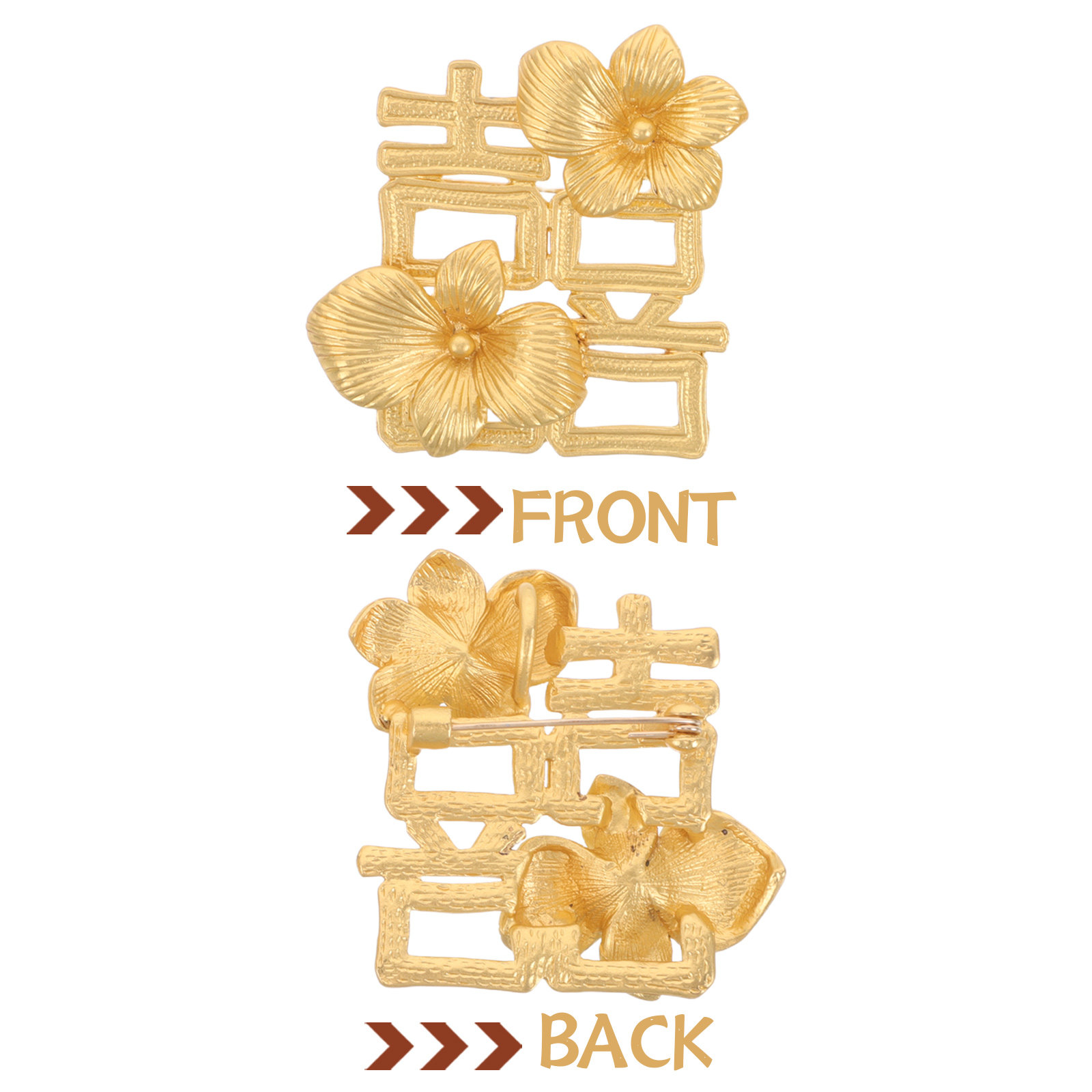 2 Stücke Hochzeitsbroschen Chi – Brooch Pin Gold Bewertung und Preis