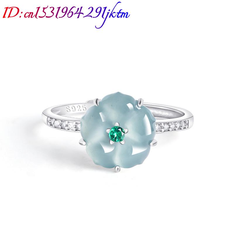Blaue Burmesische Jadeit-Blume – Women Accessories Gift Bewertung und Preis