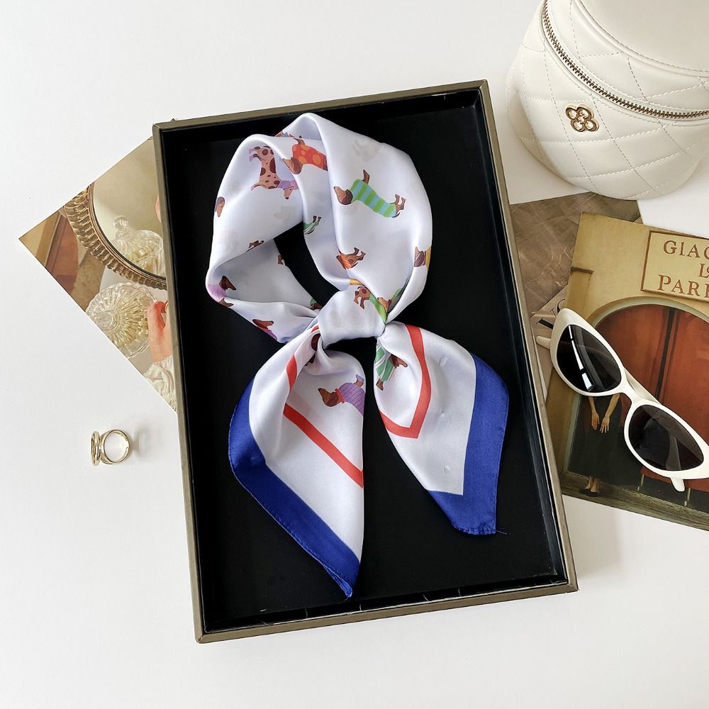Bedruckter Schal mit Dackel-Pr – Women'S Korean Accessories Bewertung und Preis