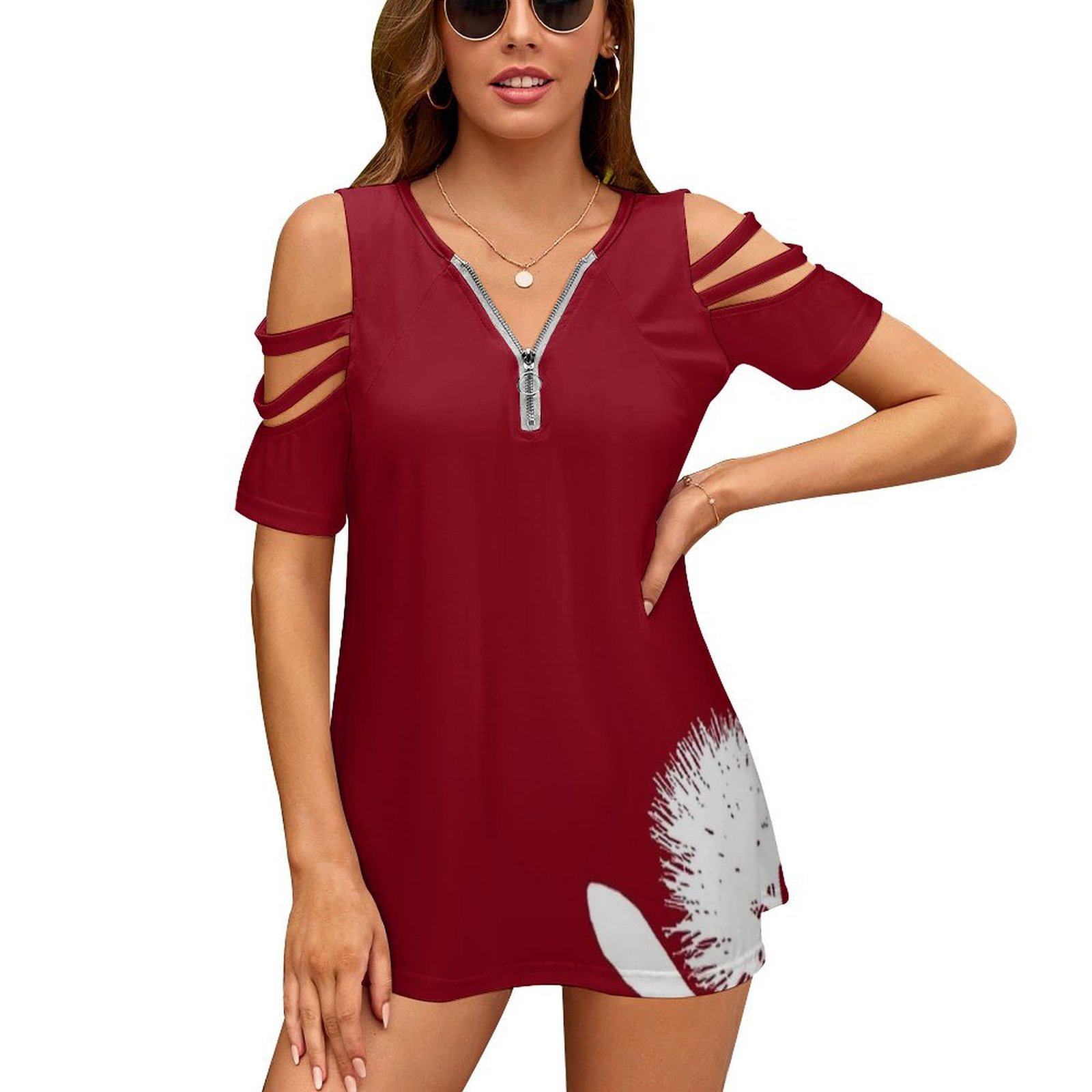 Pohutukawa-Weiß auf Rot Damen  – Women'S Accessories Nz Bewertung und Preis