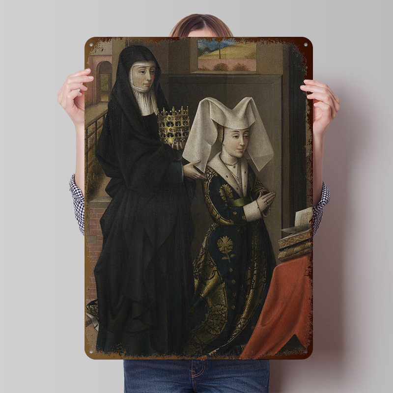 Religiöses Gemälde von Zwei Fr – Women Accessories Poster Bewertung und Preis