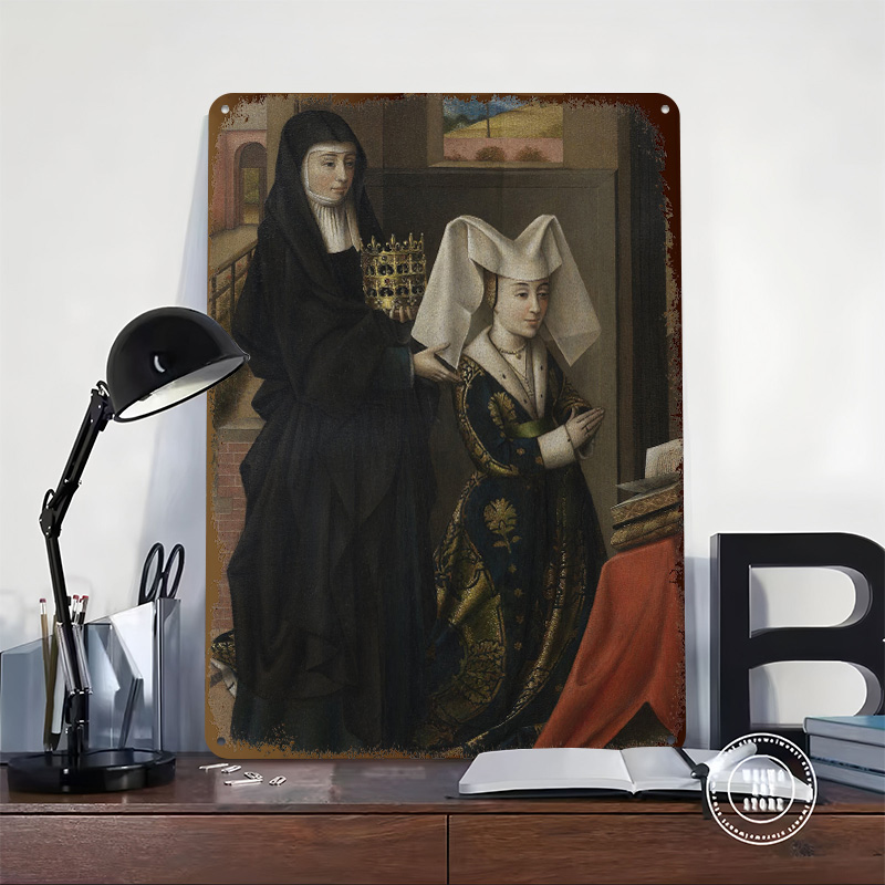 Religiöses Gemälde von Zwei Fr – Women Accessories Poster Bewertung und Preis