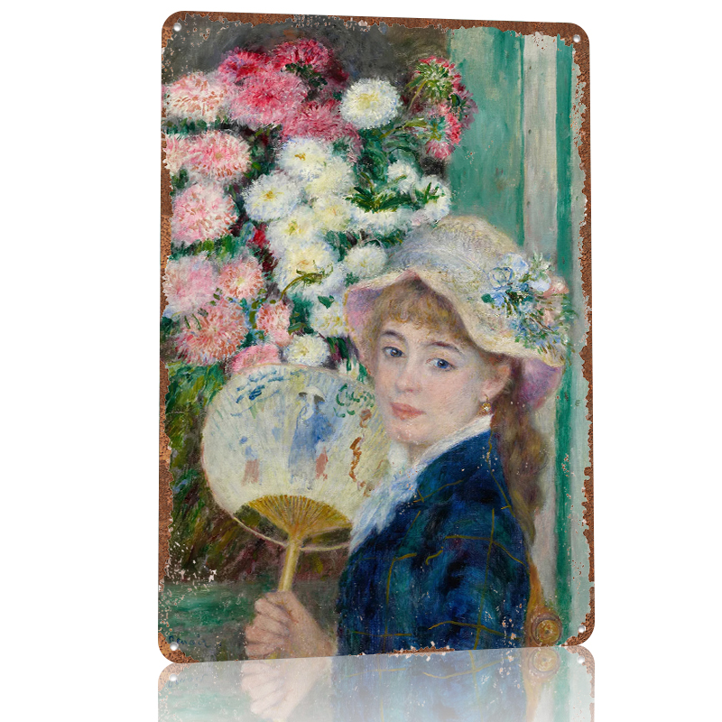Junge Frau mit Fächer und Blum – Women Accessories Poster Bewertung und Preis