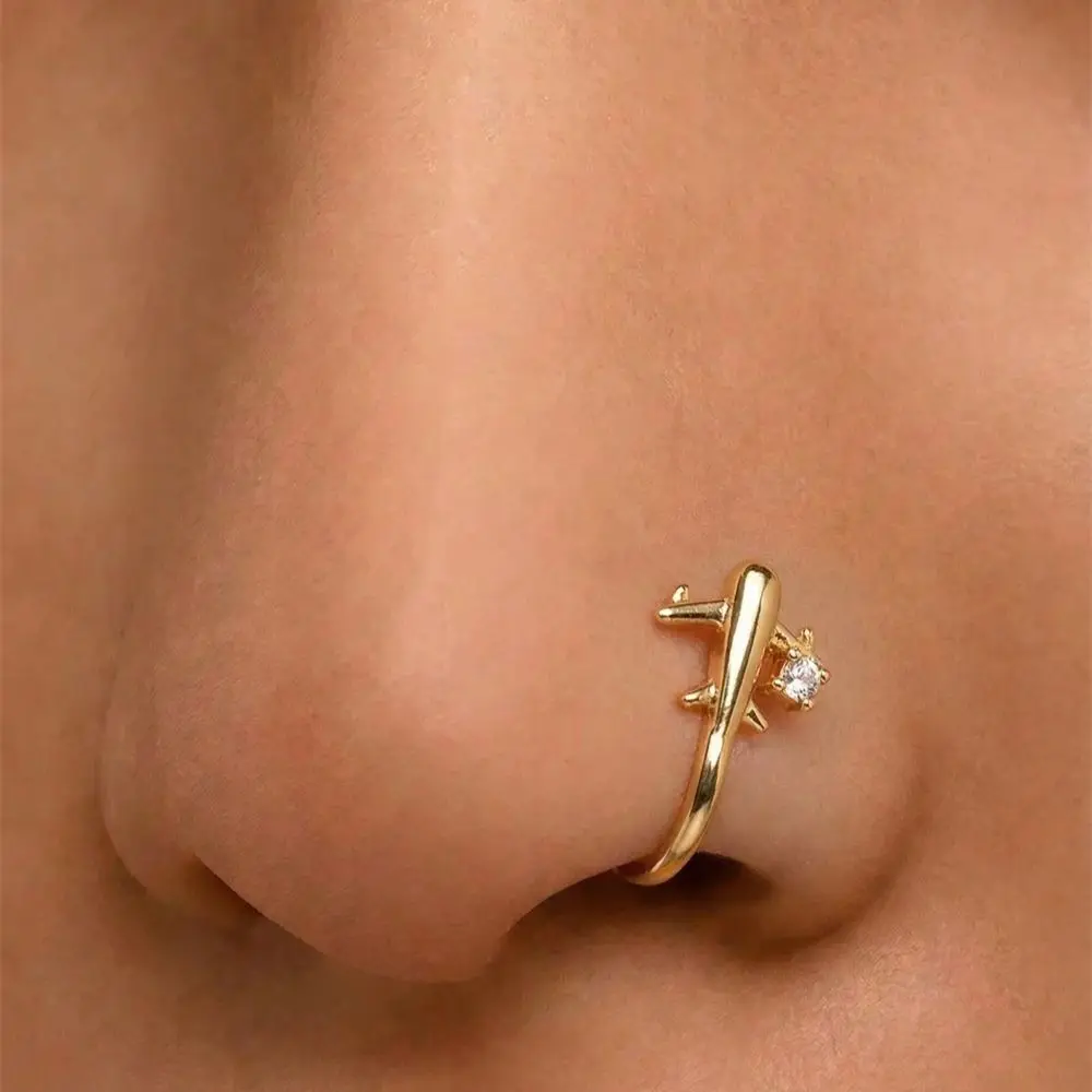 1 Stück Nasenklammer im Flugze – Women'S Accessories Jewelry Sale Bewertung und Preis