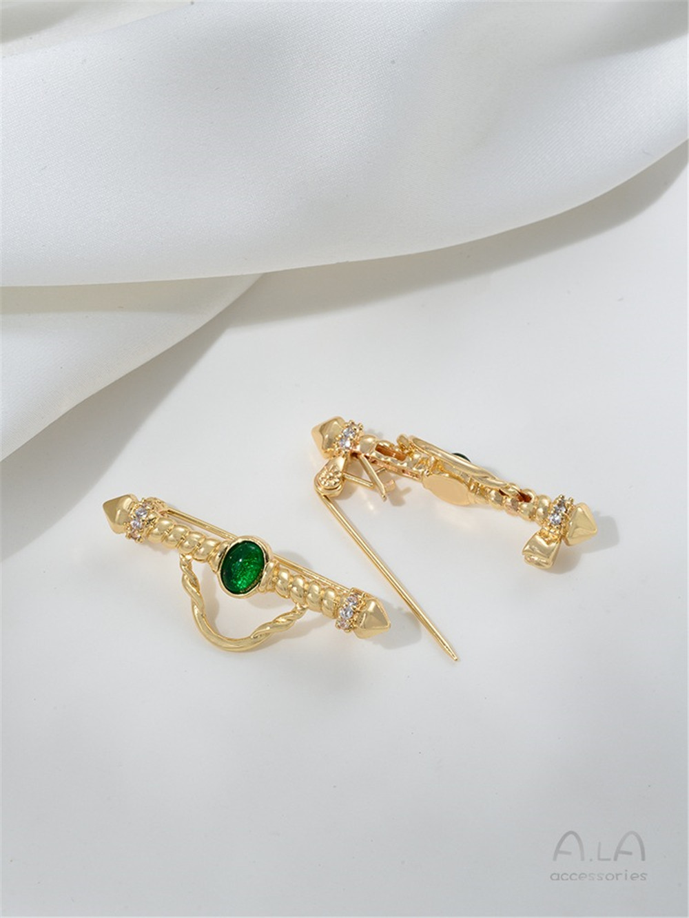 14K Goldfarbene, gravierte Bro – Brooch Pin Gold Bewertung und Preis