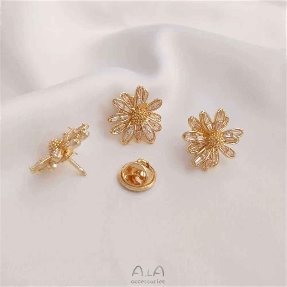 14K vergoldete Micro-Intarsien – Brooch Pin Gold Bewertung und Preis