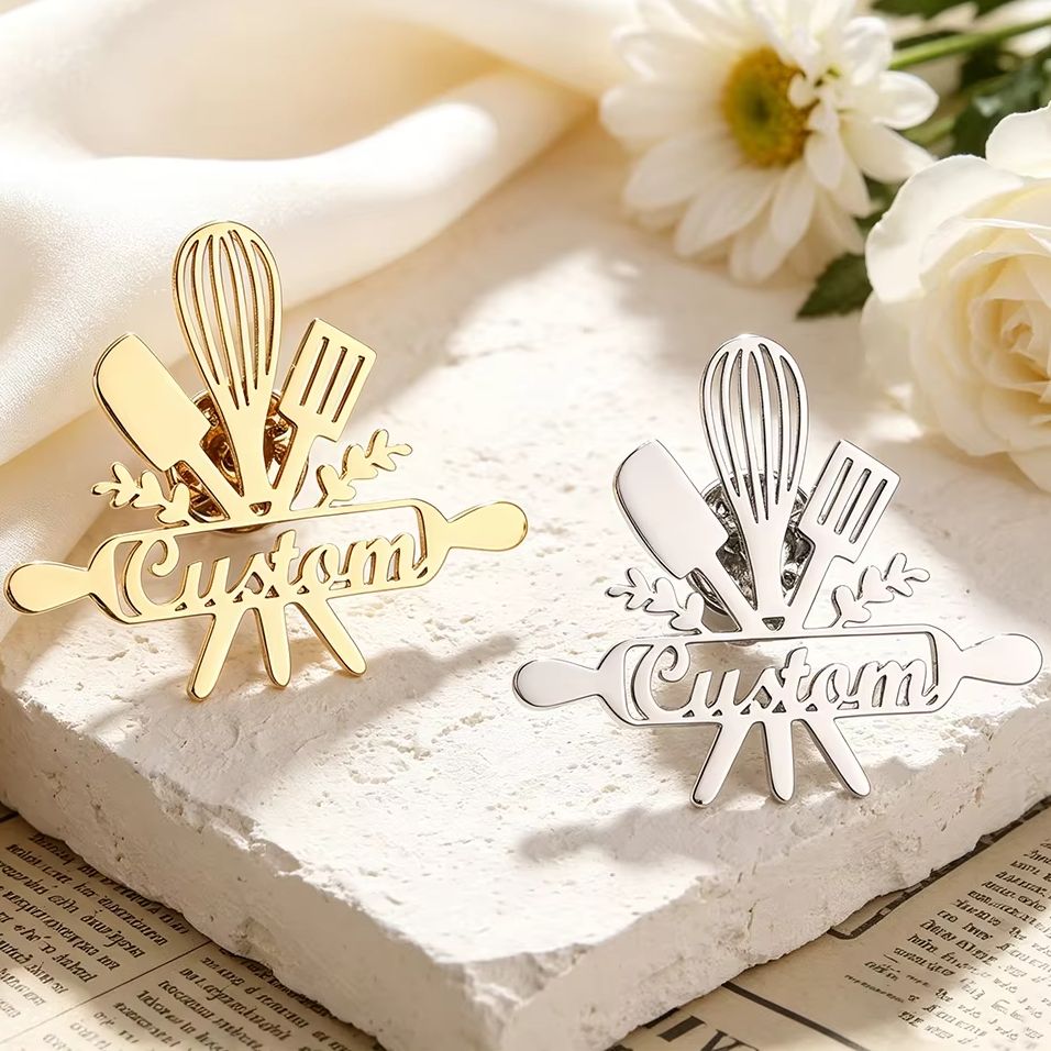 Personalisierte Brosche aus Ed – Brooch Pin Gold Bewertung und Preis