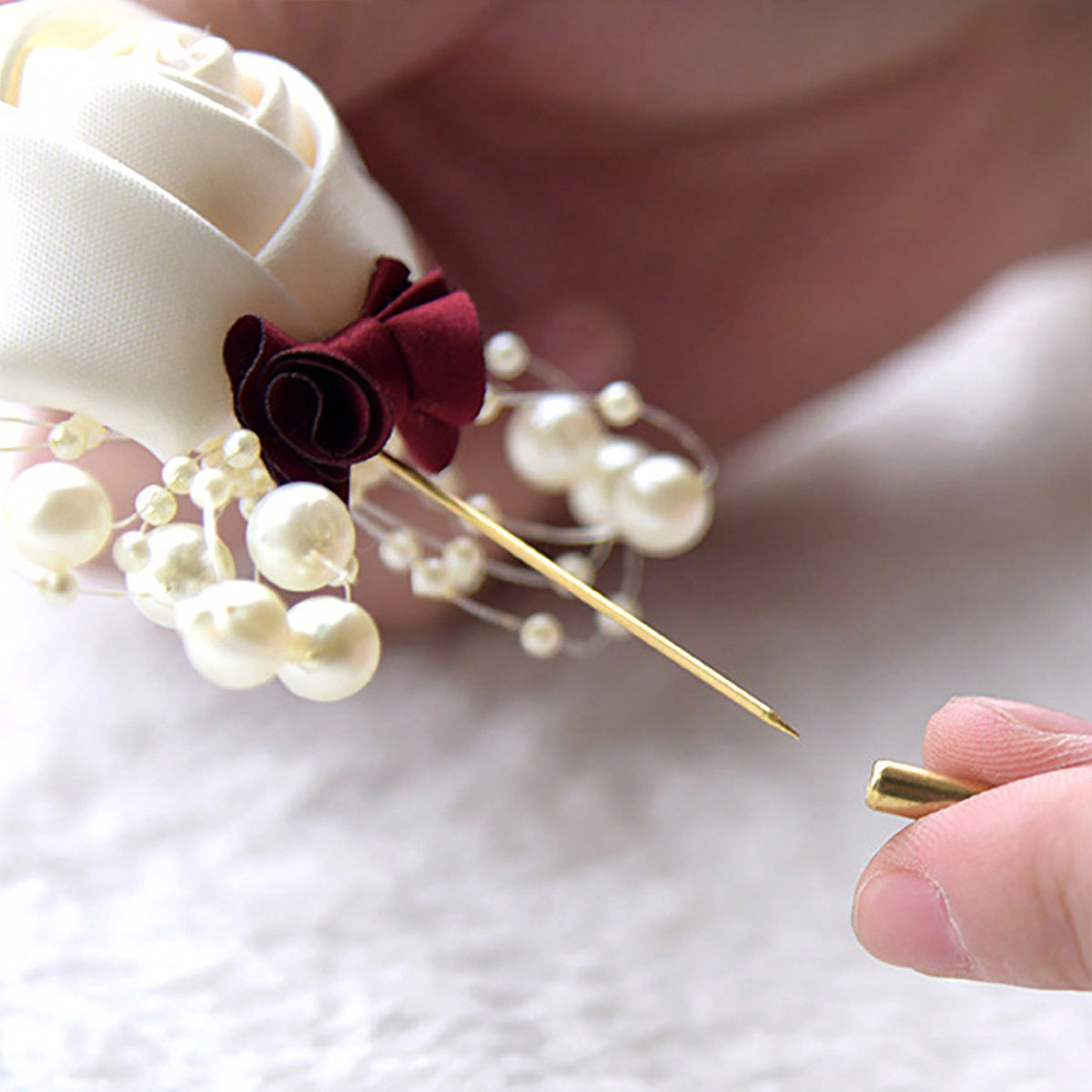 1 Stück Hochzeits-Bräutigam-Bl – Brooch Pin Gold Bewertung und Preis